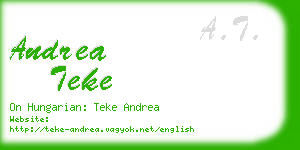 andrea teke business card